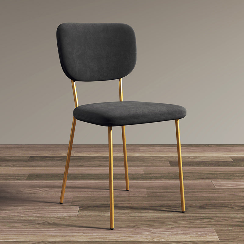 Sillas de comedor tapizadas de estilo escandinavo, respaldo abierto, silla lateral