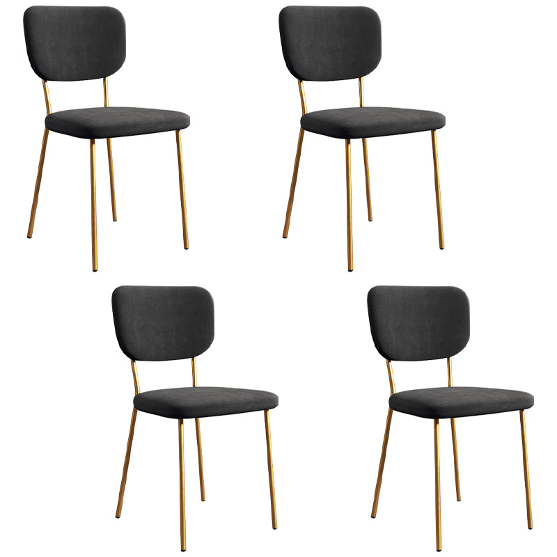 Sillas de comedor tapizadas de estilo escandinavo, respaldo abierto, silla lateral