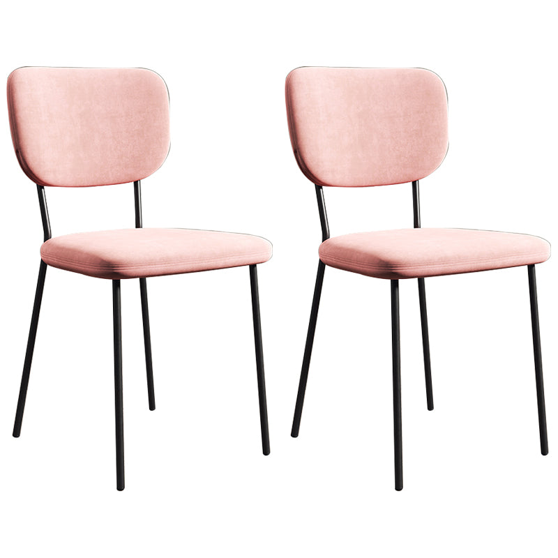 Sillas de comedor tapizadas de estilo escandinavo, respaldo abierto, silla lateral