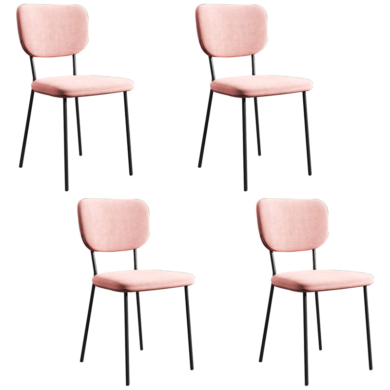 Sillas de comedor tapizadas de estilo escandinavo, respaldo abierto, silla lateral