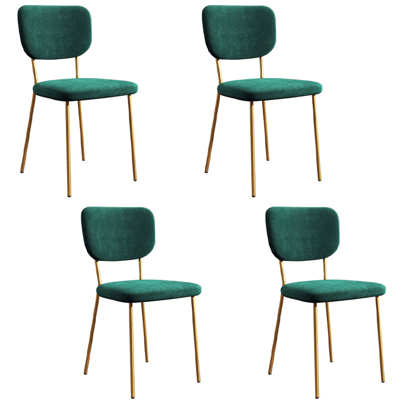 Sillas de comedor tapizadas de estilo escandinavo, respaldo abierto, silla lateral