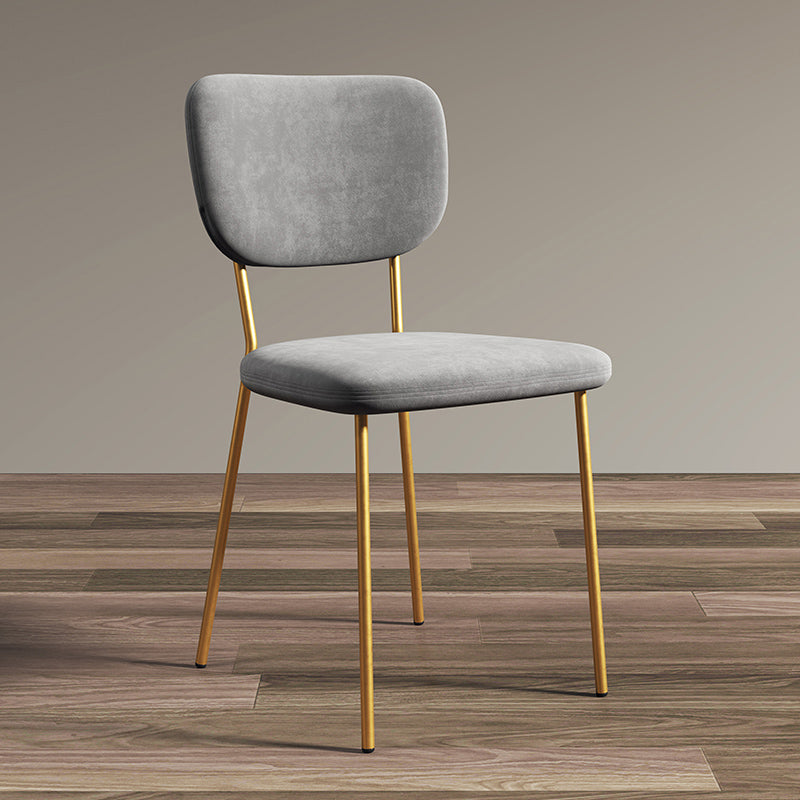 Sillas de comedor tapizadas de estilo escandinavo, respaldo abierto, silla lateral