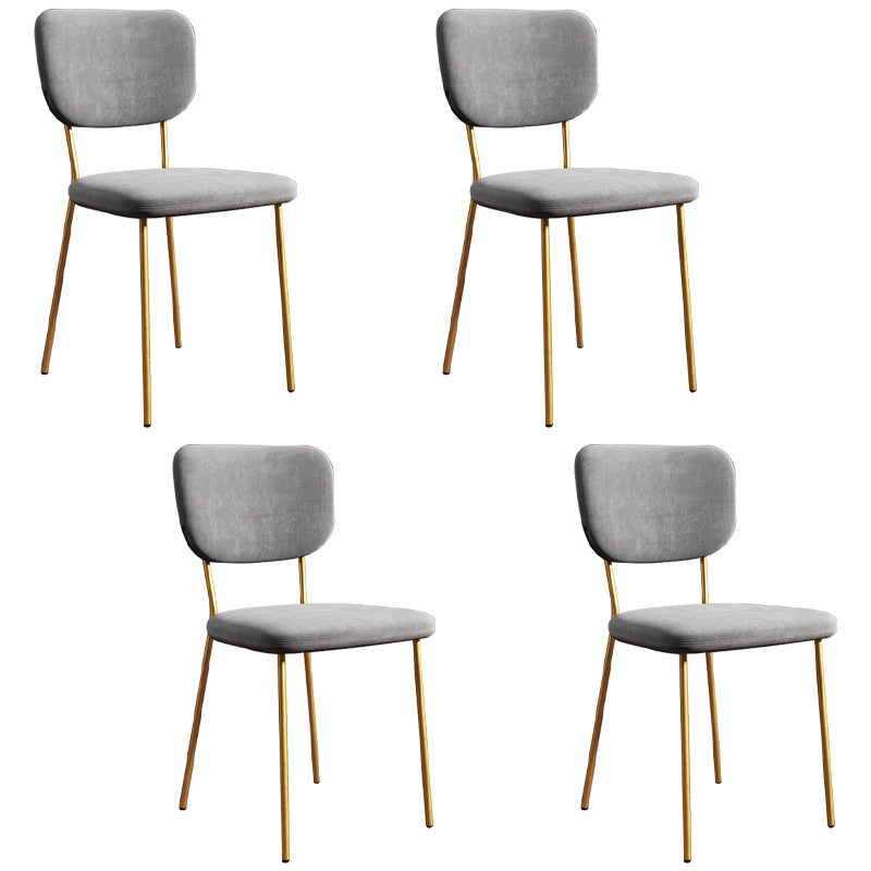 Sillas de comedor tapizadas de estilo escandinavo, respaldo abierto, silla lateral