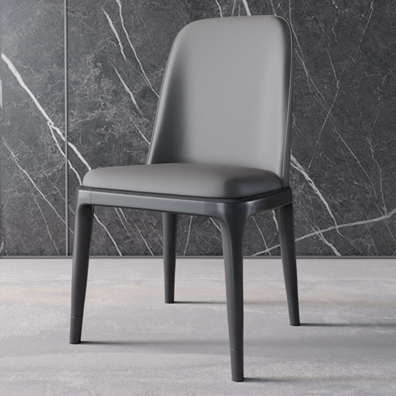 Scandinavische stijl eetkamerstoel eetkamer metalen parsons armloze stoel
