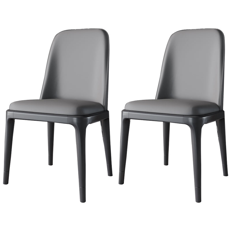 Scandinavische stijl eetkamerstoel eetkamer metalen parsons armloze stoel