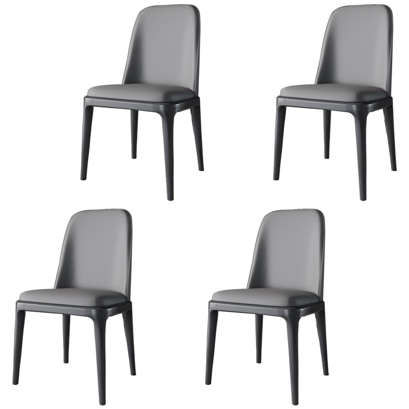 Scandinavische stijl eetkamerstoel eetkamer metalen parsons armloze stoel