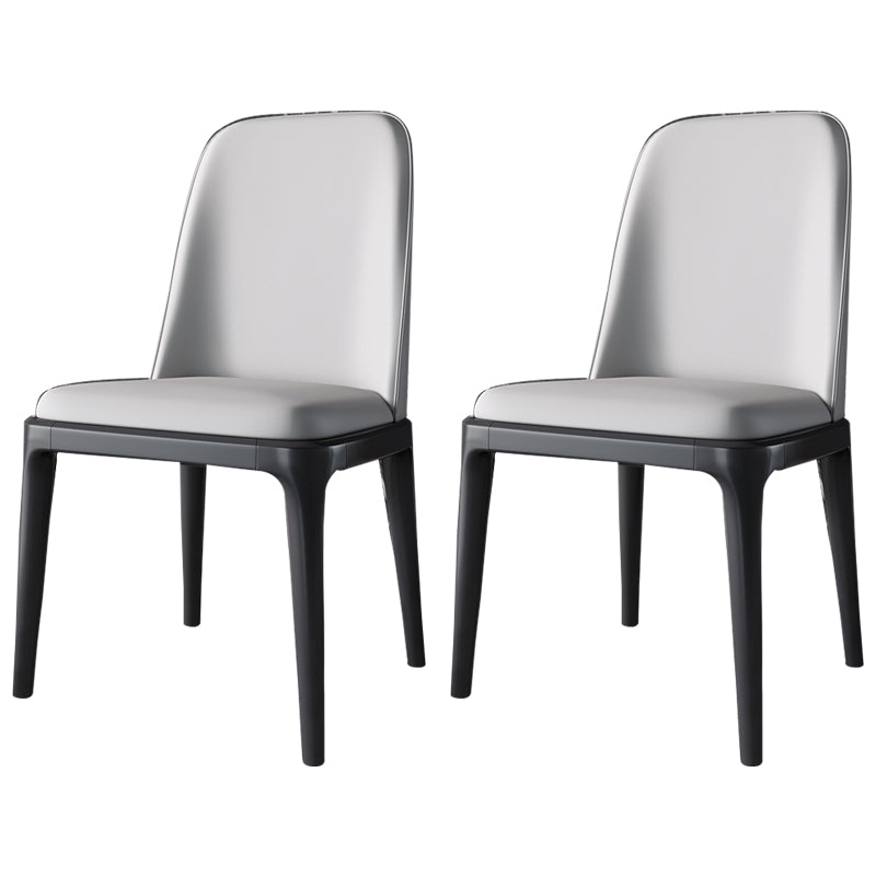 Scandinavische stijl eetkamerstoel eetkamer metalen parsons armloze stoel
