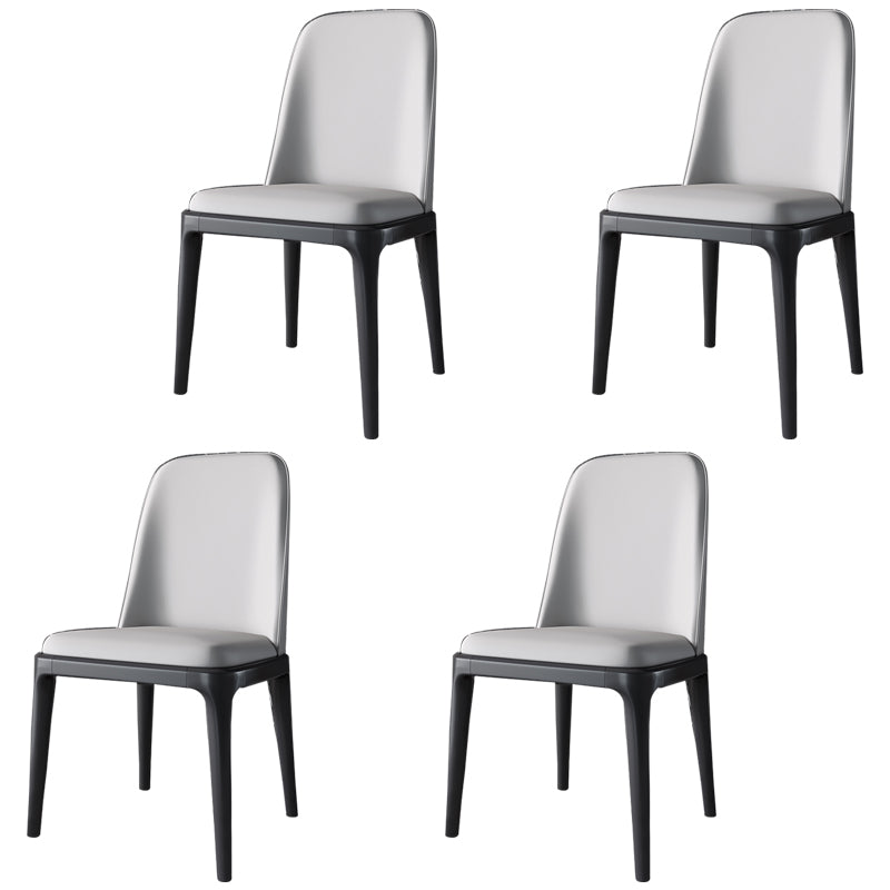 Scandinavische stijl eetkamerstoel eetkamer metalen parsons armloze stoel