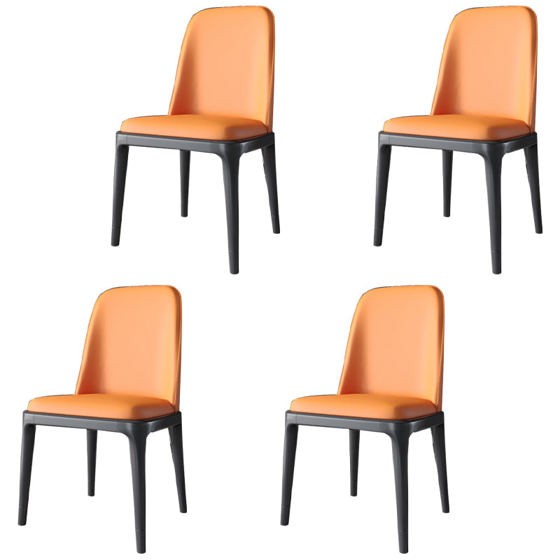 Scandinavische stijl eetkamerstoel eetkamer metalen parsons armloze stoel