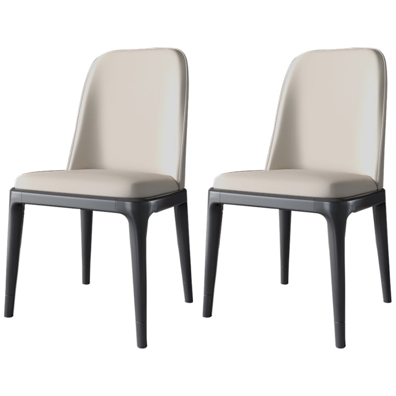 Scandinavische stijl eetkamerstoel eetkamer metalen parsons armloze stoel