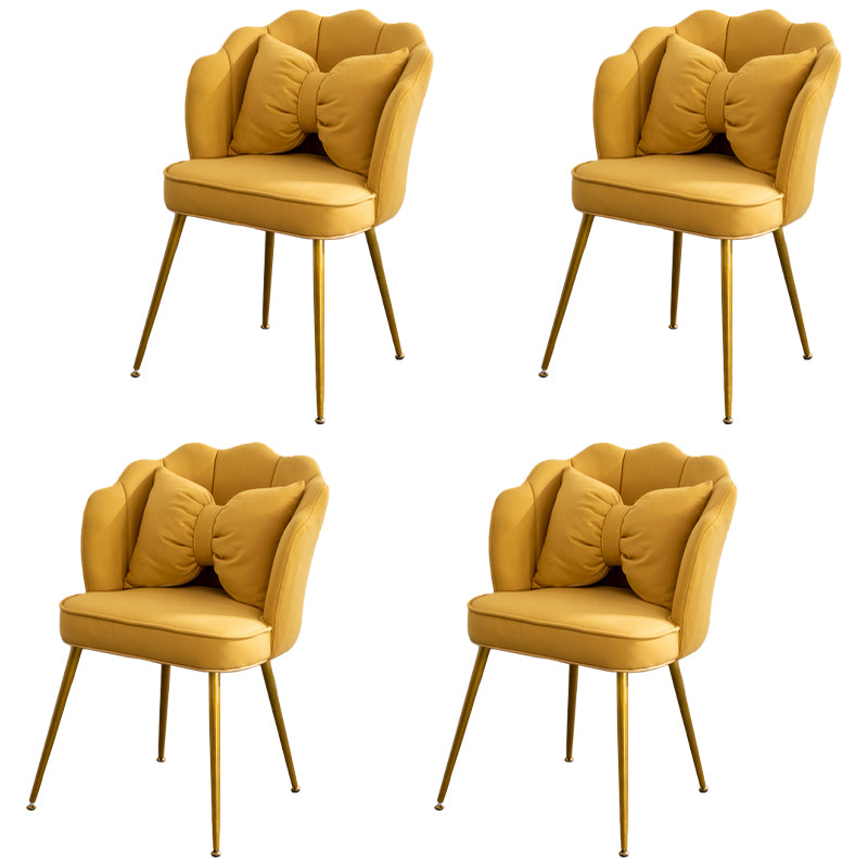 Sillas de comedor de piel sintética de estilo escandinavo, sillas sin brazos con respaldo sólido
