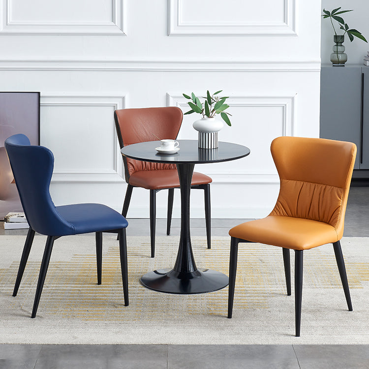 El comedor industrial del metal preside la silla lateral sin brazos del Wingback para el uso en el hogar