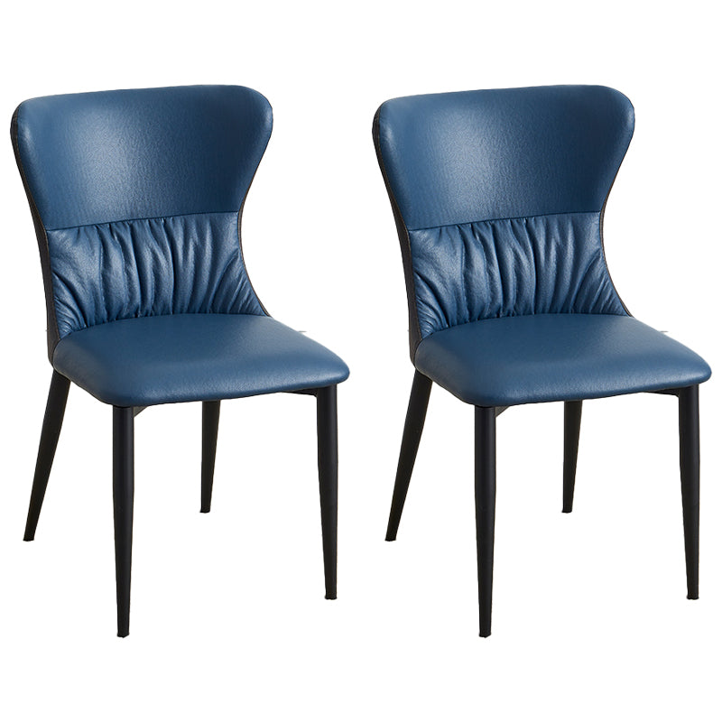 El comedor industrial del metal preside la silla lateral sin brazos del Wingback para el uso en el hogar