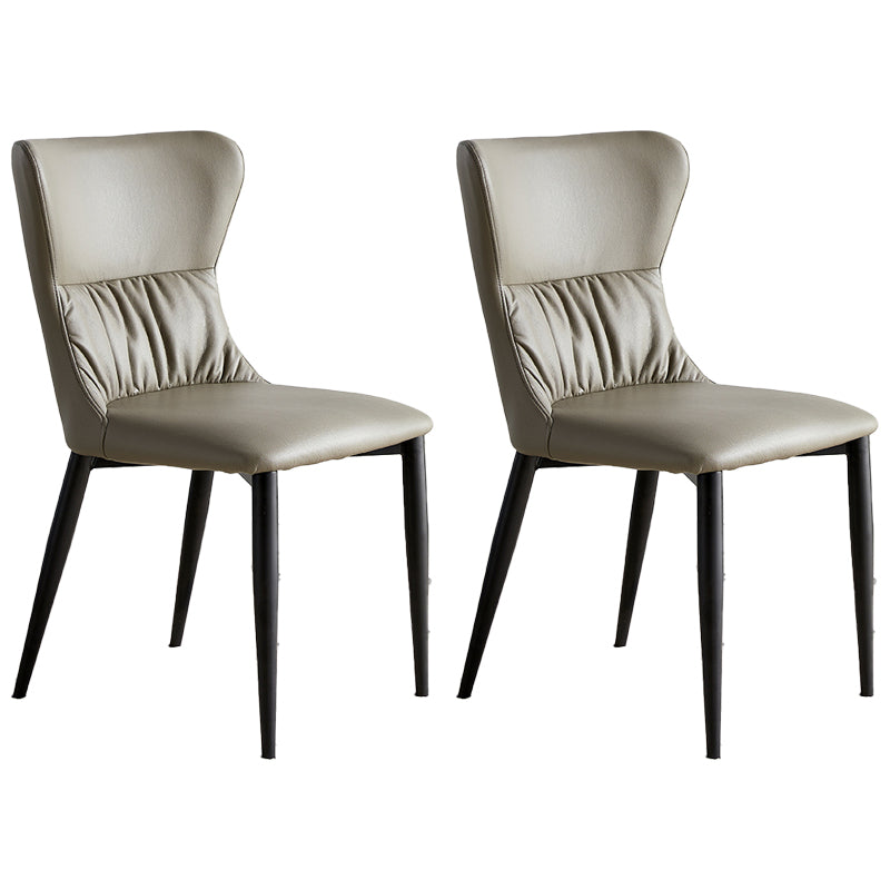 El comedor industrial del metal preside la silla lateral sin brazos del Wingback para el uso en el hogar