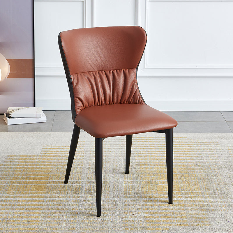 El comedor industrial del metal preside la silla lateral sin brazos del Wingback para el uso en el hogar