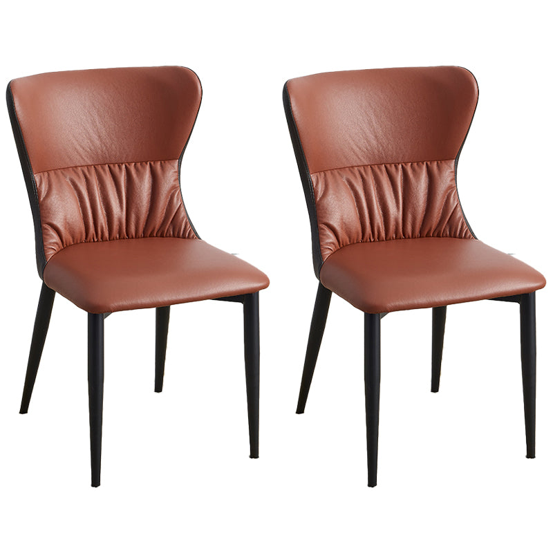 El comedor industrial del metal preside la silla lateral sin brazos del Wingback para el uso en el hogar