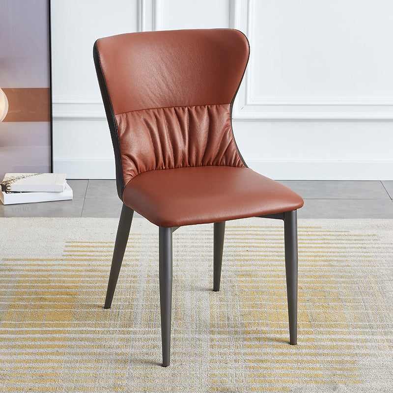 El comedor industrial del metal preside la silla lateral sin brazos del Wingback para el uso en el hogar