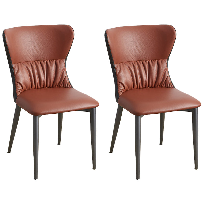 El comedor industrial del metal preside la silla lateral sin brazos del Wingback para el uso en el hogar