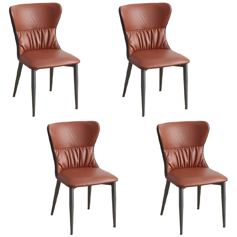 El comedor industrial del metal preside la silla lateral sin brazos del Wingback para el uso en el hogar