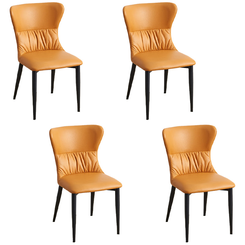 El comedor industrial del metal preside la silla lateral sin brazos del Wingback para el uso en el hogar