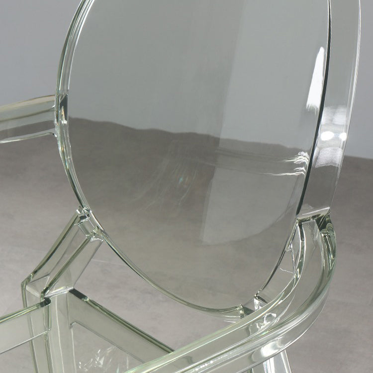Silla lateral de comedor de plástico de estilo nórdico, sillas laterales con brazo para cocina