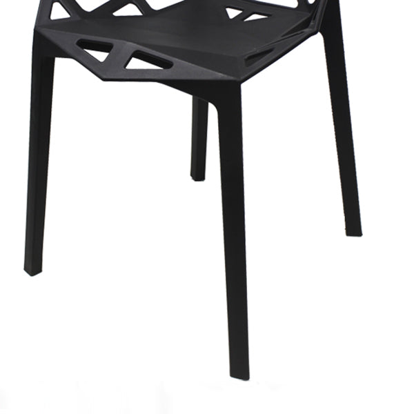 Silla de comedor de estilo moderno, silla auxiliar de plástico con brazo de comedor para cocina (juego de 4)