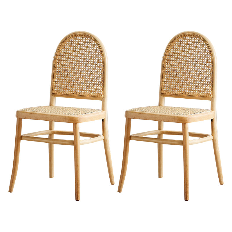 Silla sin brazos de comedor de madera tradicional, silla lateral de comedor con respaldo abierto para uso en restaurantes