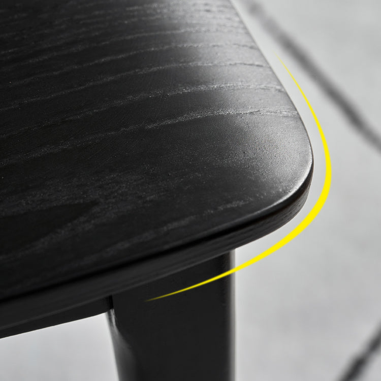 Silla de comedor tradicional de madera sin brazos, respaldo abierto, silla lateral de comedor (juego de 2)