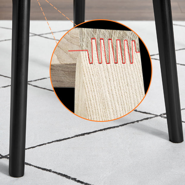 Silla de comedor tradicional de madera sin brazos, respaldo abierto, silla lateral de comedor (juego de 2)