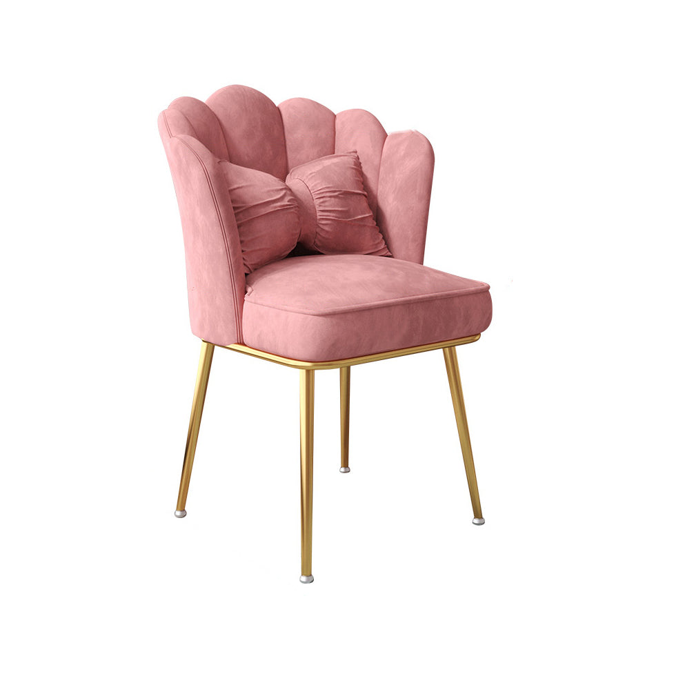 Silla de comedor tapizada de estilo escandinavo, silla individual con respaldo sólido para el hogar