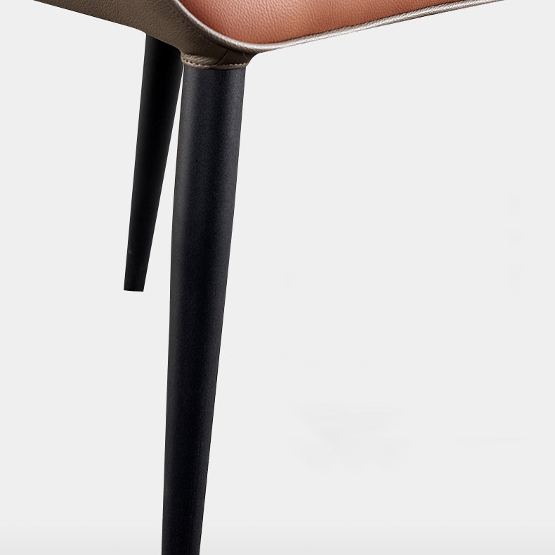 Sillón industrial para interiores, silla de comedor tapizada con respaldo de metal (juego de 2)