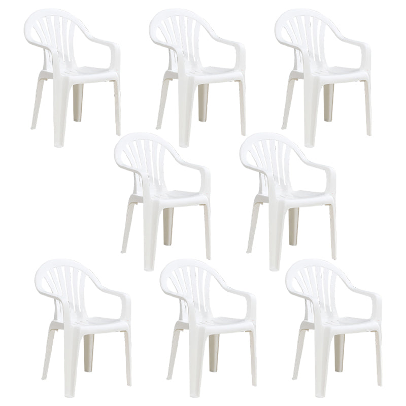 El hogar moderno que cena el brazo preside los sillones de comedor apilables plásticos Windsor
