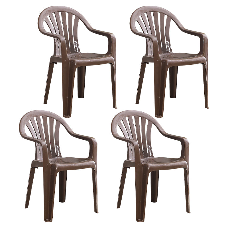 El hogar moderno que cena el brazo preside los sillones de comedor apilables plásticos Windsor