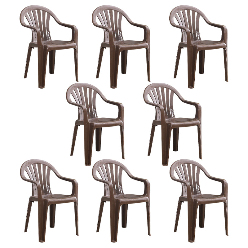 El hogar moderno que cena el brazo preside los sillones de comedor apilables plásticos Windsor