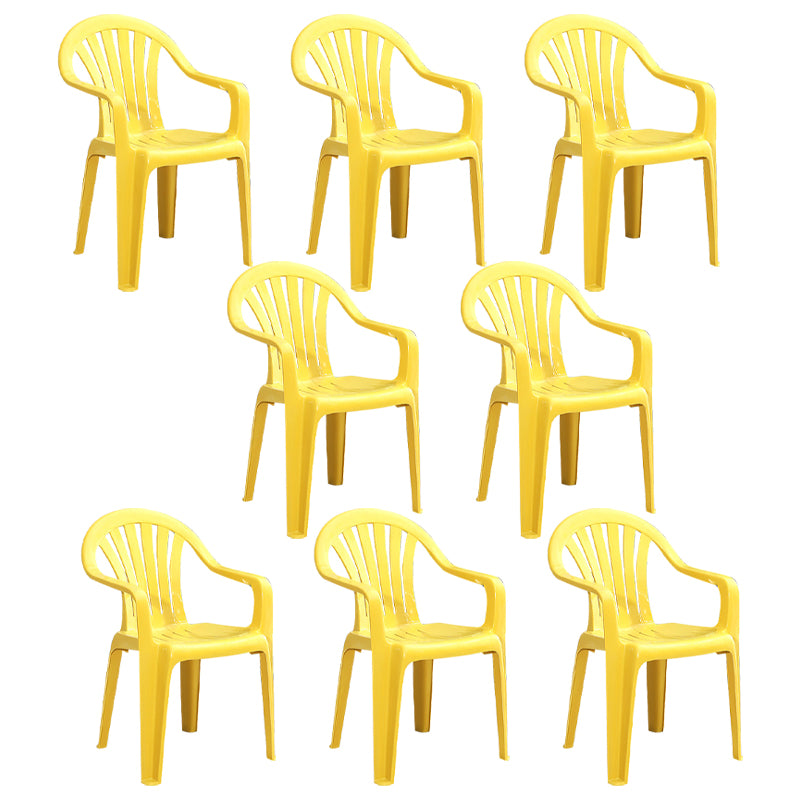 El hogar moderno que cena el brazo preside los sillones de comedor apilables plásticos Windsor
