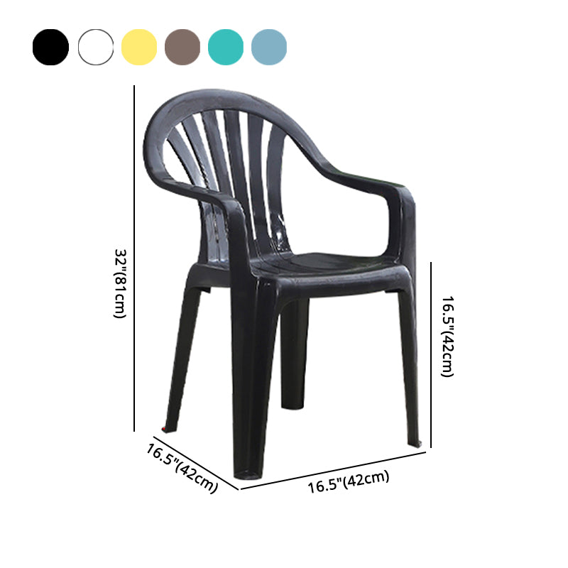 El hogar moderno que cena el brazo preside los sillones de comedor apilables plásticos Windsor