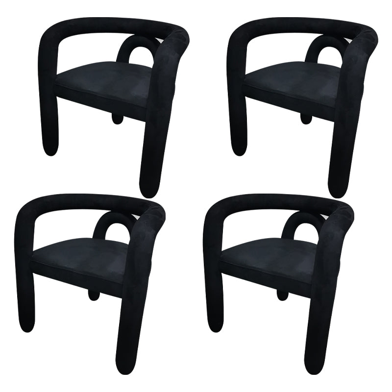 Silla de comedor estilo moderno Silla auxiliar con brazo de cocina y patas de metal