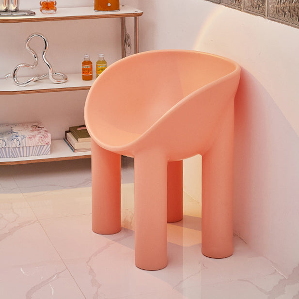 Sillas de comedor de estilo nórdico, sillas laterales con brazos de cocina y patas de plástico (juego de 2)