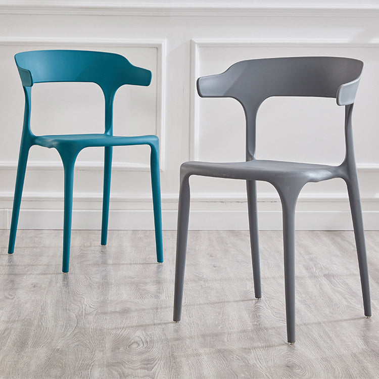 Silla lateral contemporánea interior con respaldo abierto Silla apilable de plástico para comedor individual