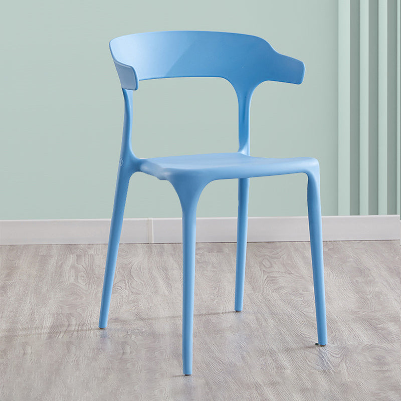 Silla lateral contemporánea interior con respaldo abierto Silla apilable de plástico para comedor individual