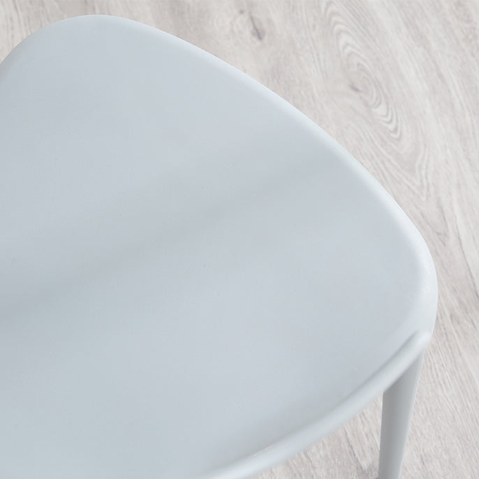 Silla lateral contemporánea interior con respaldo abierto Silla apilable de plástico para comedor individual