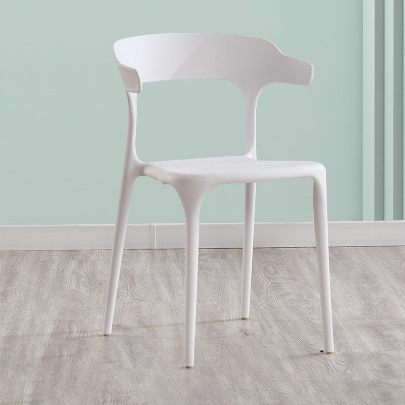 Silla lateral contemporánea interior con respaldo abierto Silla apilable de plástico para comedor individual