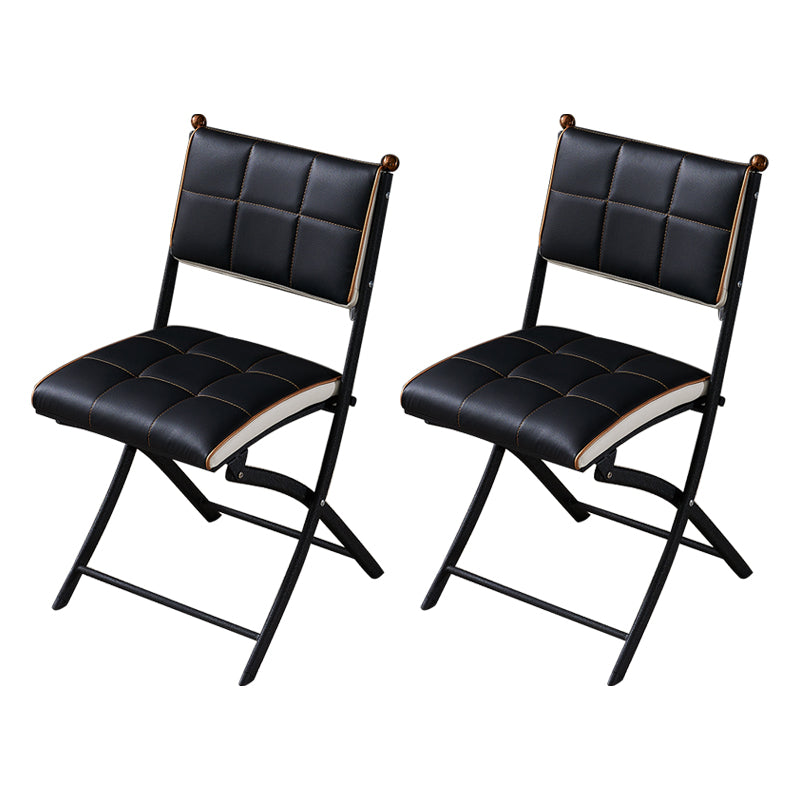 Silla lateral de metal moderna para interiores y exteriores, silla lateral de comedor plegable con respaldo abierto