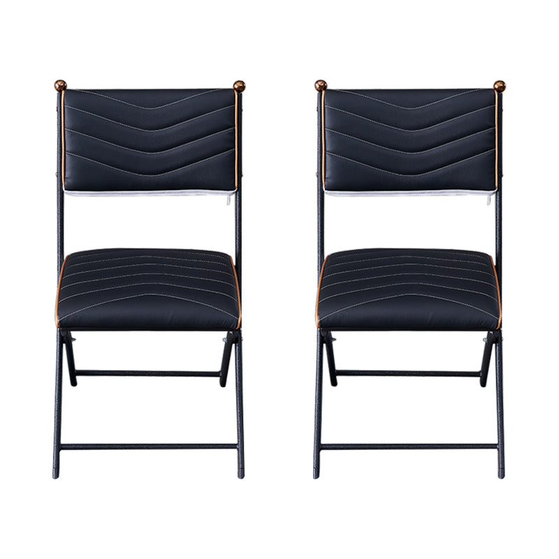 Silla lateral de metal moderna para interiores y exteriores, silla lateral de comedor plegable con respaldo abierto