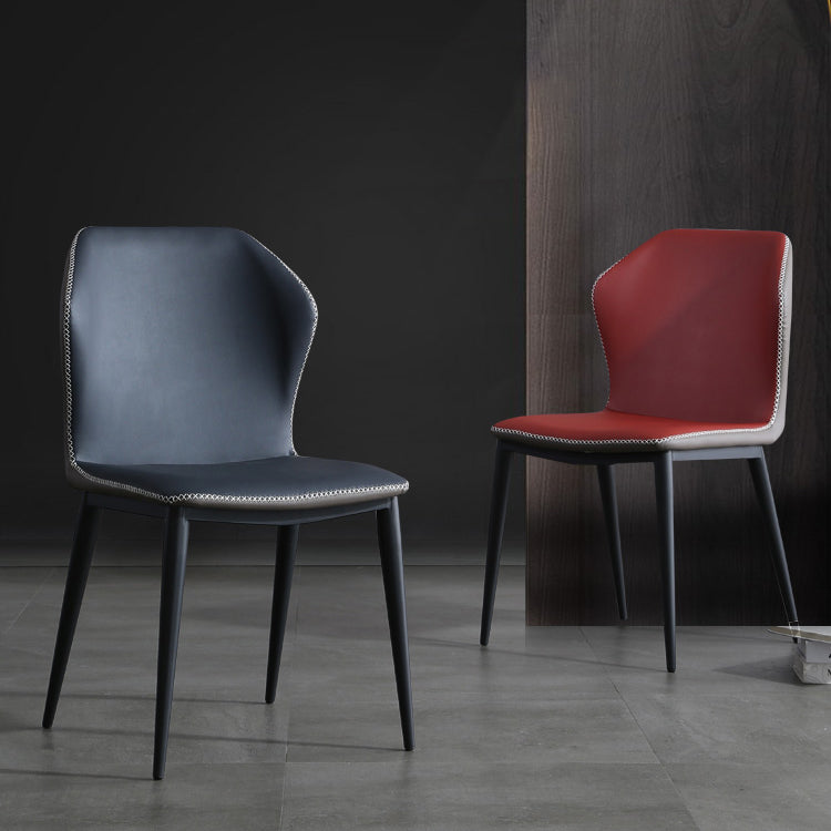 Industriële stijl metalen stoelen keuken dineren wingback zijstoel (set van 2)