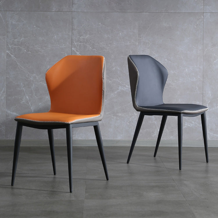 Industriële stijl metalen stoelen keuken dineren wingback zijstoel (set van 2)
