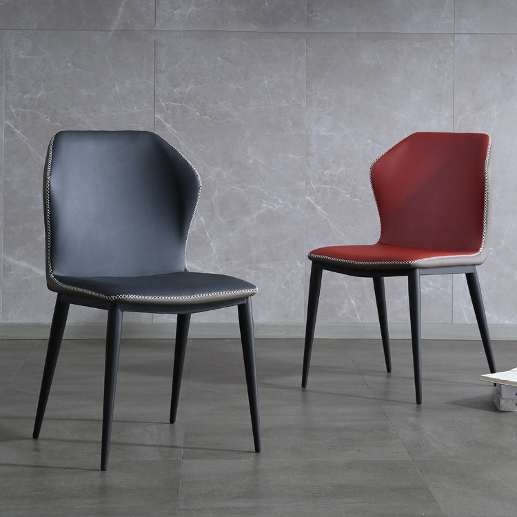Industriële stijl metalen stoelen keuken dineren wingback zijstoel (set van 2)