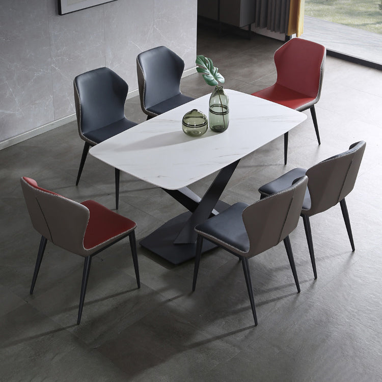 Industriële stijl metalen stoelen keuken dineren wingback zijstoel (set van 2)