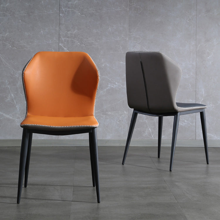 Industriële stijl metalen stoelen keuken dineren wingback zijstoel (set van 2)