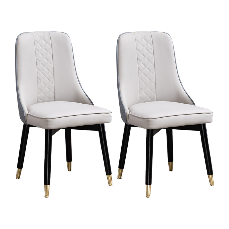 Juego de sillas de comedor de cocina escandinavas Silla Parsons de madera (juego de 2)